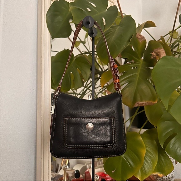 Coach Handbags - Y2K Coach mini Chelsea  Black Leather Bag
